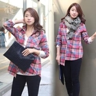 MOUL STYLE - Long-Sleeve Plaid Shirt