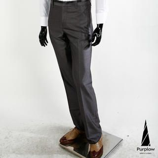Faux-Leather Trim Dress Pants Faux-Leather Trim Dress Pants