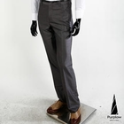Purplow - Faux-Leather Trim Dress Pants