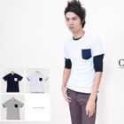 INTHING - Contrast-Trim Short-Sleeve Tee