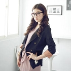 D.P-Shop - Contrast-Cuff Blazer