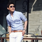 SLIM&FIT - Button Down Roll-Up Shirt