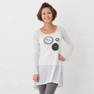 Faux-Pearl Accent Tunic