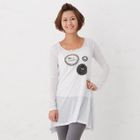 ageha@shibuya - Faux-Pearl Accent Tunic