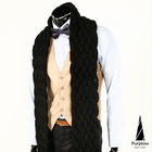 Purplow - Fringed Woven Knit Scarf