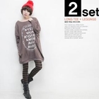 Beccgirl - Set: Oversized Pullover + Leggings or Tights