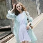 midnightCOCO - Double-Breasted Sheer Trench Coat