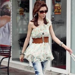Ruffle One-Shoulder Top Ruffle One-Shoulder Top