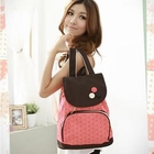 Nillie Shop - Badge-Accent Dotted Canvas Backpack