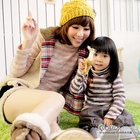OrangeBear - Turtleneck Striped Knit Top