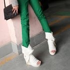 Grace Candy - Zip-Accent Open-Toe Boots