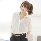eFashion - Set: Dotted Tank Top + Tab-Sleeve Shirt