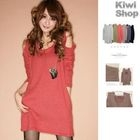 Kiwi Shop - Off-Shoulder Hooded Dress