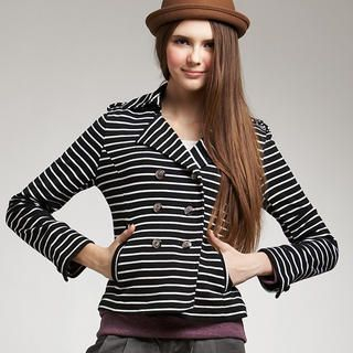 Double-Breasted Striped Jacket Double-Breasted Striped Jacket