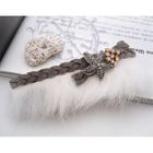 Fit-to-Kill - Leather Starfish Diamond Hairpin -White