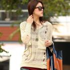 SOHO Central - Open-Knit Distressed Knit Top