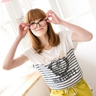 Tokyo Fashion - Anchor-Print Striped Long T-Shirt