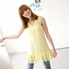 Tokyo Fashion - Sleeveless Frilled Dotted Top