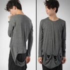 deepstyle - Hem Button T-Shirt