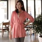 ode' - Tie-Waist Long Blouse
