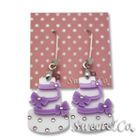 Sweet & Co. - Sweet Purple dolly cake swarovski dangle earrings