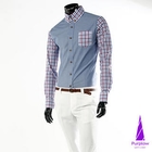 Purplow - Button-Down Plaid-Panel Shirt