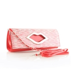 SHY SHY - Mouth-Detail Clutch with Chain Strap 