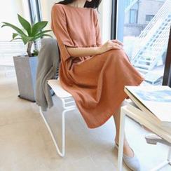 Hello sweety - 3/4-Sleeve A-Line Dress Hello sweety - 3/4-Sleeve A-Line Dress