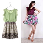 Sunbijou - Silk Blend Gathered-Waist Dress