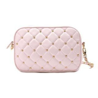 Chain-Strap Studs Quilted Cross Bag