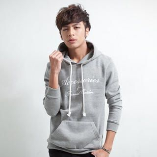 Print Drawstring Hooded Sweatshirt