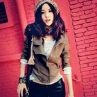Ando Store - Faux-Leather Zip Jacket
