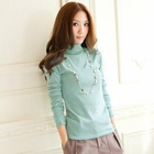 Tokyo Fashion - Ruched-Sleeve Turtle-Neck Top