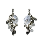 Truffles - Silver Olivers & Crystal Earrings