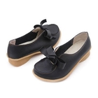 Lane172 - Genuine Leather Bow-Accent Wedges