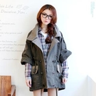 Soneed - Tab-Sleeve Double-Breasted Parka