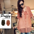 PUFFY - Striped Chiffon Shirtdress