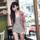 PUFFY - Elbow-Sleeve Striped Knit Top