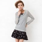 ageha@shibuya - V-Neck Long-Sleeve T-Shirt