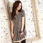 Tokyo Fashion - Short-Sleeve Striped Knit Top