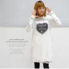 Sechuna - Laced Hem T-Shirt Dress