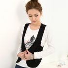 prischu essentials - Deep Peter-Pan Collar Vest