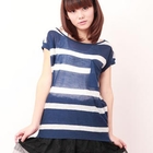 ZOO - Short-Sleeve Striped Knit Top