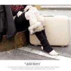Tokyo Fashion - Faux-Fur-Trim Stirrup Leg Warmers