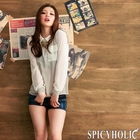 SPICY HOLIC - Retro Polka Dots Blouse