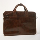 Belivus - Genuine Leather Briefcase with Cross Strap