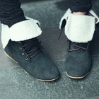PUFFY - Foldover Lace-Up Boots