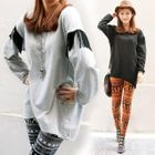 SUGAR BLACK - Fringe-Trim Pullover