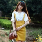 MISSTHEA - Suspender Pencil Skirt