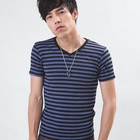MR.PARK - Striped Short-Sleeve T-Shirt
